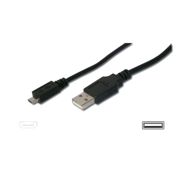 USB A Male to USB Micro B Male Cable