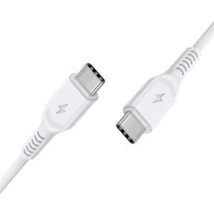 0.3M USB-C-C - 2 Gbps / 60W PD CHARGING CABLE  (P-P) - WHITE