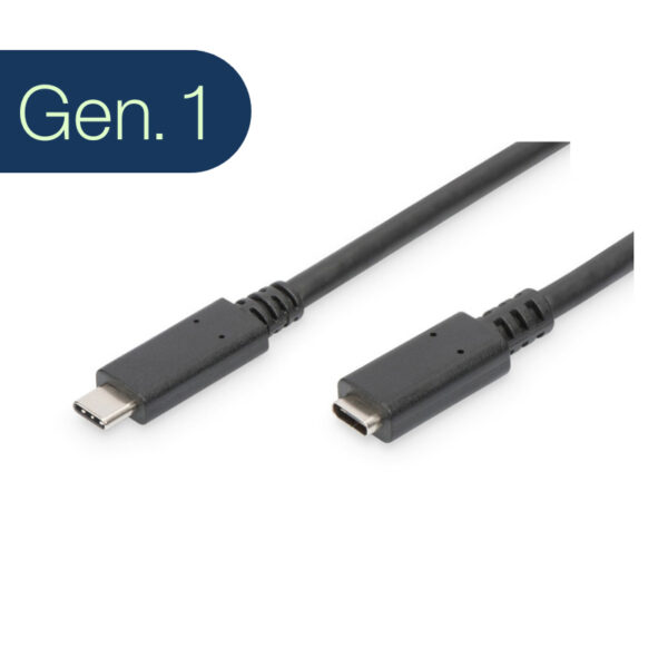 2M USB TYPE C MALE TO FEMALE EXTENSION CABLE - GEN.1