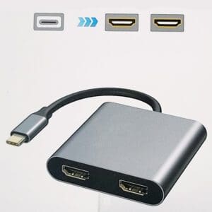 USB TYPE C TO DUAL HDMI/A 2.0 ADAPTOR CABLE M/F/F