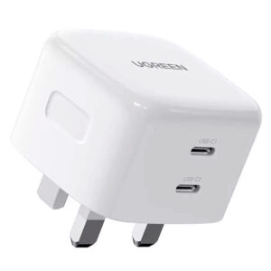 2 PORT 2 X USB-C PD CHARGER 65W - WHITE