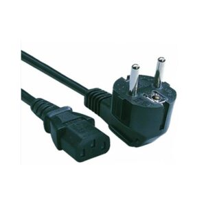2M European Mains Cable - R/A Euro Plug to C13 IEC Socket