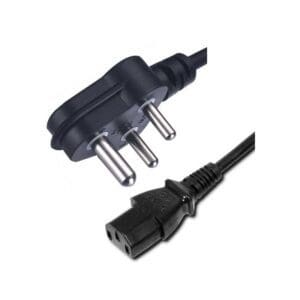 2M SOUTH AFRICAN MAINS CABLE - SA PLUG TO C13 IEC SOCKET