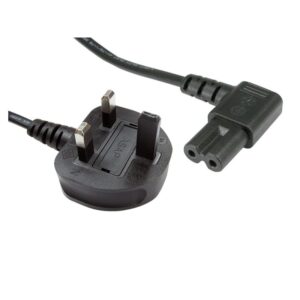 5M UK Mains to Right Angled C7 (Fig.8) Power Cable