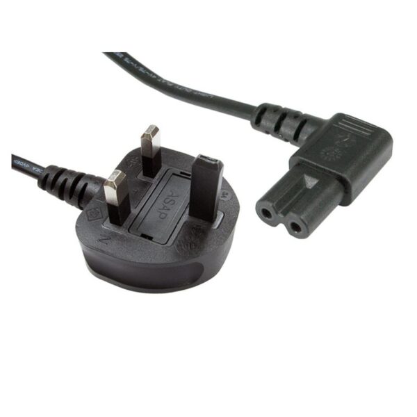 UK MAINS TO RIGHT ANGLED C7 CABLE