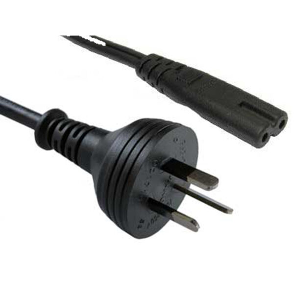 2M AUSTRALIAN MAINS PLUG TO C7 FIGURE 8 SOCKET CABLE