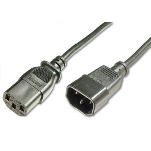 0.5M Mains Ext. Cable - IEC C14 Plug to C13 Socket - 1.0mm