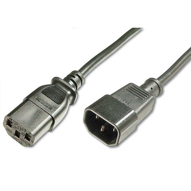 2M Mains Ext. Cable - IEC C14 Plug to C13 Socket - 1.0mm 2M Mains Ext. Cable - IEC C14 Plug to C13 Socket - 1.0mm