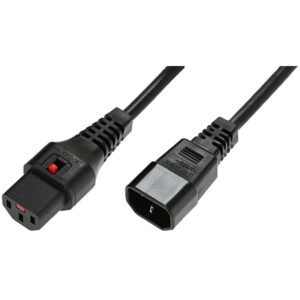 IEC C14 Plug to Locking C13 Socket Extension Cable