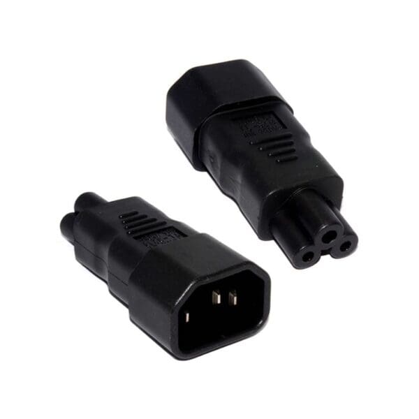 IEC MAINS ADAPTOR - C5 (CLOVER LEAF) SOCKET TO IEC C14 PLUG