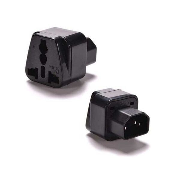 IEC C14 TO UNIVERSAL FEMALE AU US UK EU SOCKET ADAPTOR