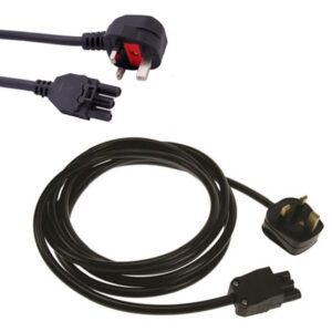 2M UK Mains Plug to Female 3 Pole Connector Cable
