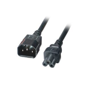 1M IEC C14 Plug to C5 (Clover Leaf) Socket Adaptor - 1.0mm