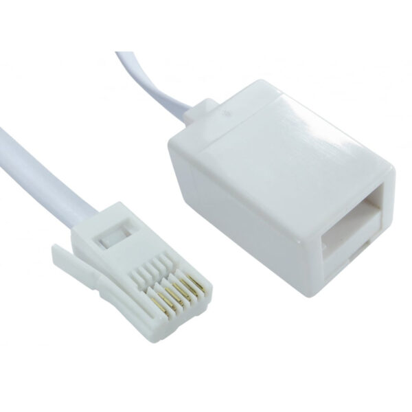 TELEPHONE EXTENTION CABLE -  PLUG TO SOCKET