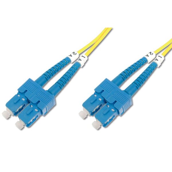 OS2 9/125 SC-SC DLX FIBRE OPTIC CABLE - YELLOW