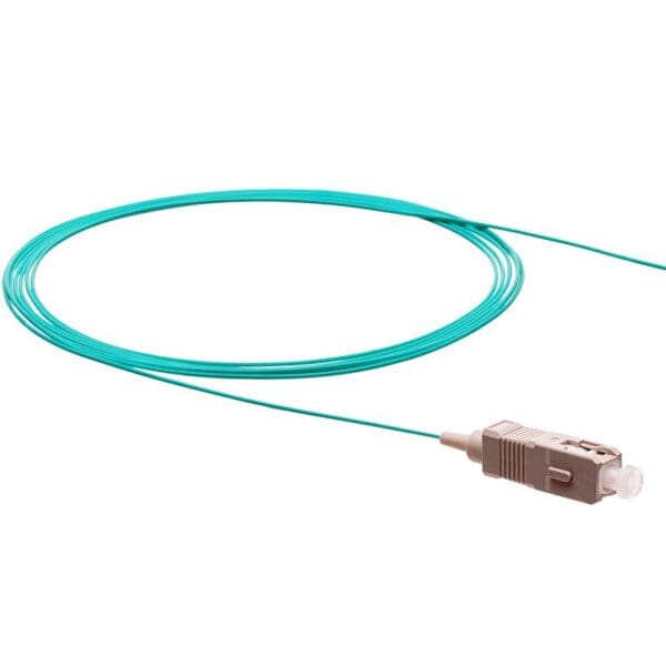 1M SIMPLEX SC PIG TAIL LEAD - 50/125um - OM3 AQUA BLUE