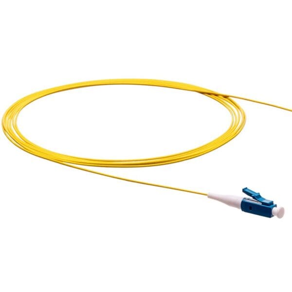 1M SIMPLEX LC PIG TAIL LEAD - 9/900um - OS2 YELLOW