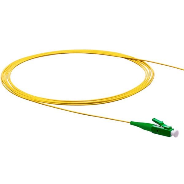 1M SIMPLEX LC/APC PIG TAIL LEAD - 9/125um - OS2 YELLOW