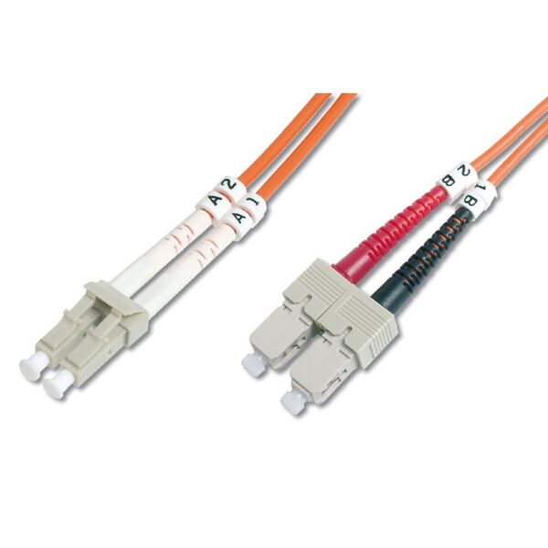 OM2 50/125 LC-SC DLX 2.8mm FIBRE OPTIC CABLE - ORANGE