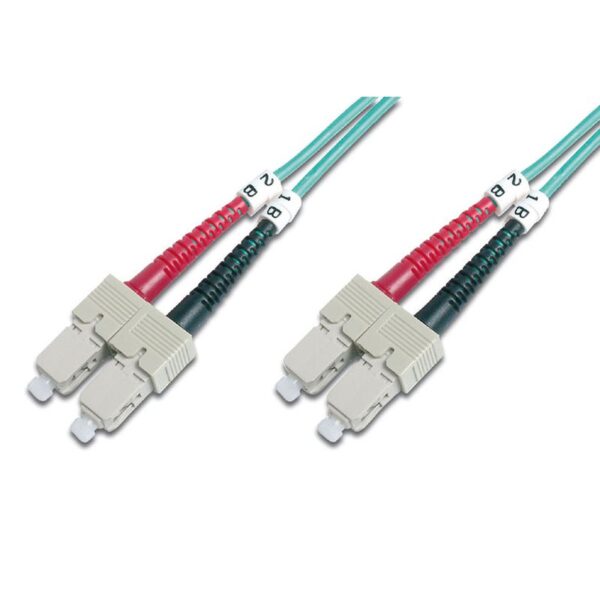 OM3 50/125 SC-SC DLX 2.8mm FIBRE OPTIC CABLE - AQUA