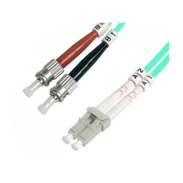 OM3 50/125 LC-ST DLX 2.8mm FIBRE OPTIC CABLE - AQUA