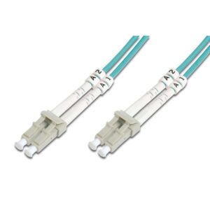 20M OM3 50/125 LC-LC DLX 2.8mm Fibre Optic Cable - Aqua