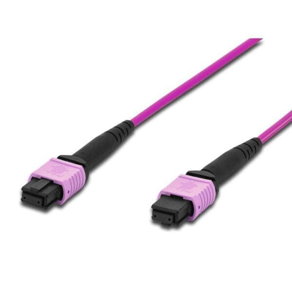 1M OM4 50/125 MPO-MPO FIBRE OPTIC CABLE - PURPLE