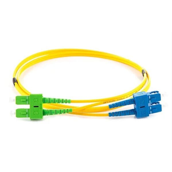 1M SC/APC TO SC SINGLEMODE FIBRE CABLE - OS2 YELLOW