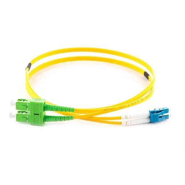 1M SC/APC TO LC SINGLEMODE FIBRE CABLE - OS2 YELLOW