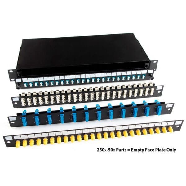 EMPTY 24 PORT SIMPLEX (24 FIBRE) ST PATCH PANEL FACE PLATE