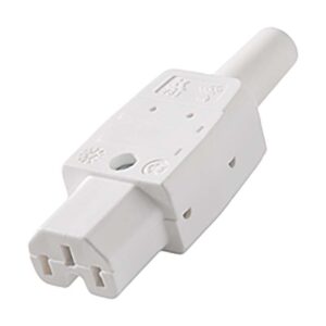C15 Rewireable 10Amp Hot Condition IEC Socket - White