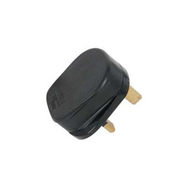 13 AMP UK MAINS PLUG - BLACK