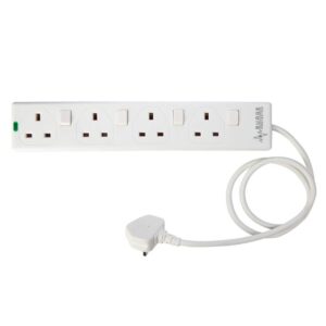 4 WAY SURGE PROTECTED GANG STRIP - 5M (SWITCHED)