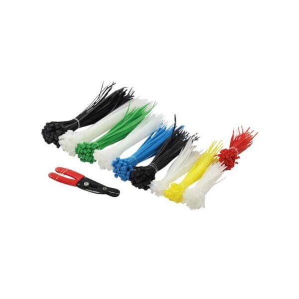 CABLE TIE PACK - 5 LENGTHS & 6 COLOURS (600 PCS)