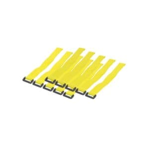 300mm HOOK AND LOOP CABLE TIES - YELLOW (10 PCS)