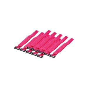 500mm HOOK AND LOOP VELCRO CABLE TIES - PINK (10 PCS)