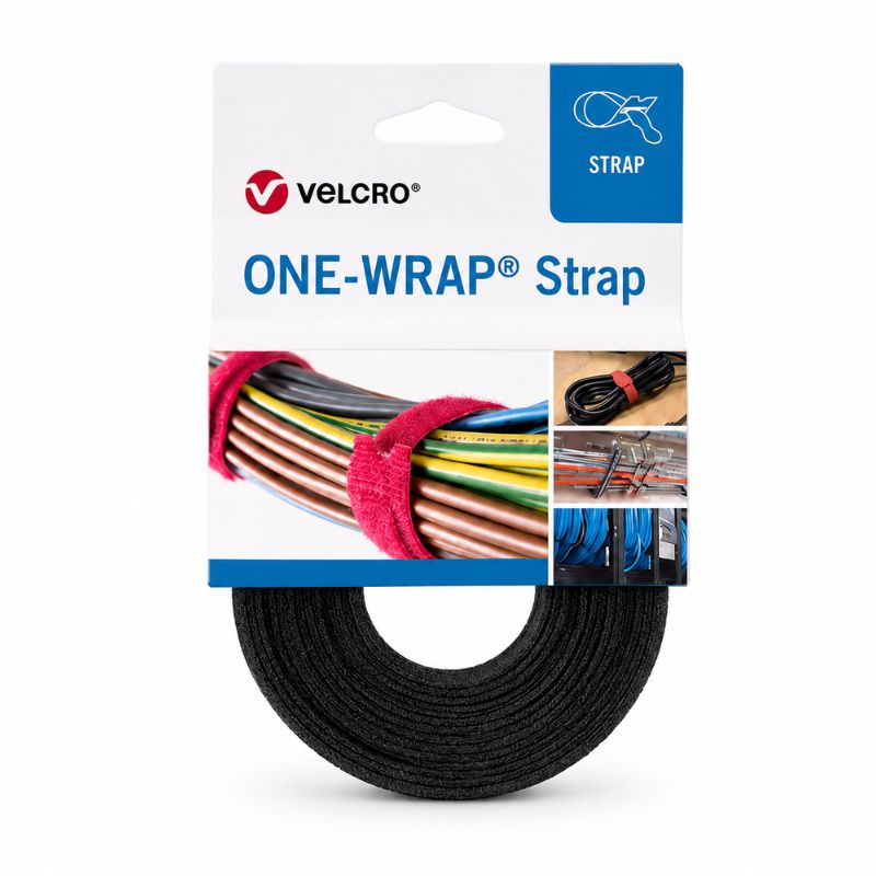 20x150mm Velcro ONE-WRAP Tie - 25 / Black