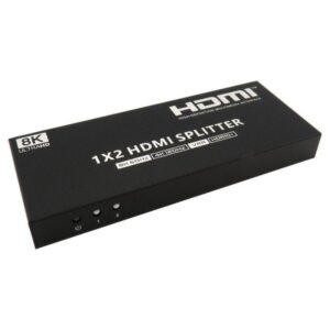 2 Way HDMI 2.1 Splitter With Audio & IR Remote- 8K @ 60Hz