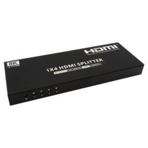 4 Way HDMI 2.1 Splitter With Audio & IR Remote - 8K @ 60Hz