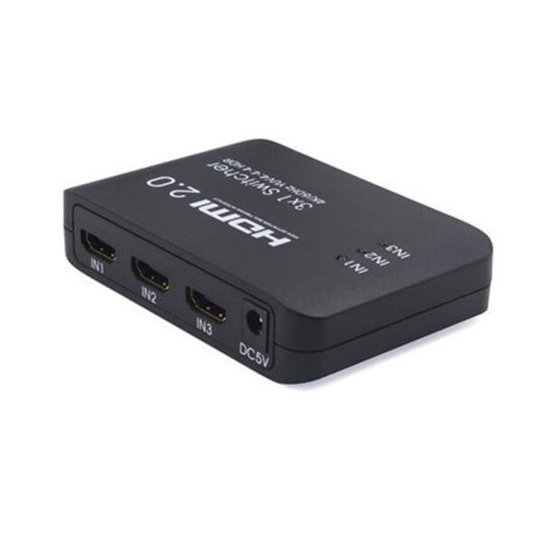 3 WAY HDMI 2.0 SWITCH WITH REMOTE CONTROL - 4K @ 60hZ