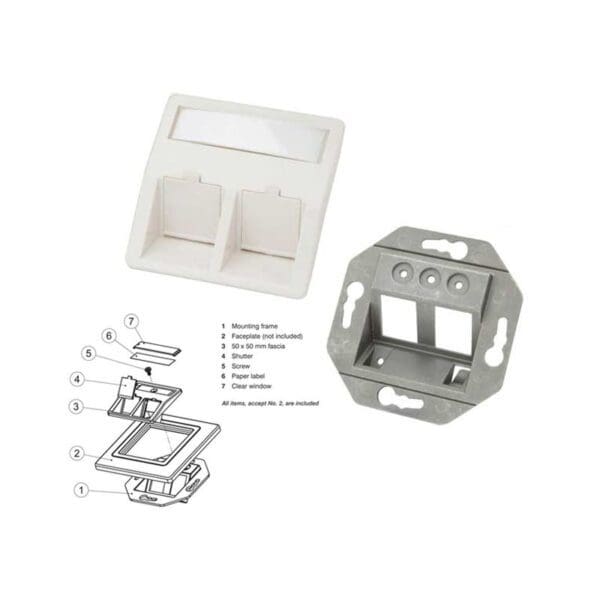 EXCEL DUAL SHIELDED ANGLED KEYSTONE MODULE (50x50)