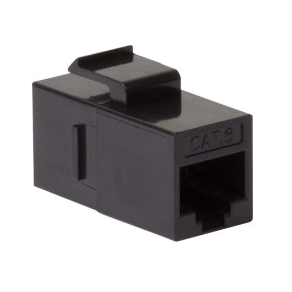 CAT.6 KEYSTONE PASS THROUGH COUPLER MODULE - BLACK