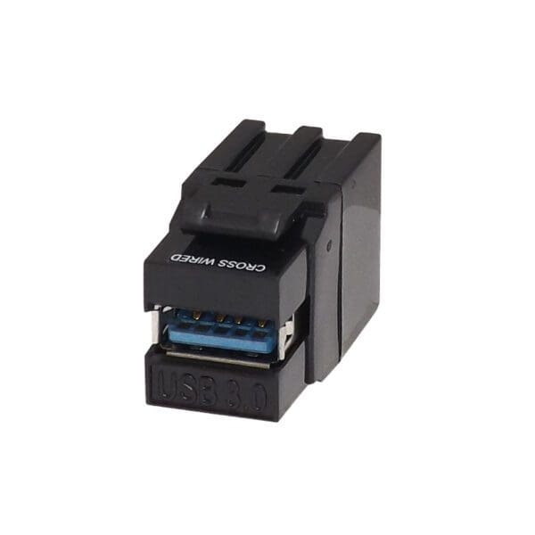 USB 3.0 A SOCKET KEYSTONE MODULE - BLACK