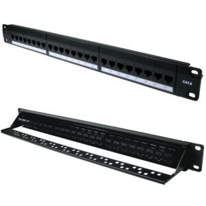 24 Port Cat.6 Patch Panel 1U - Through Coupler