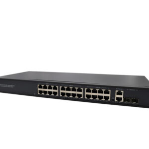 24 PORT POE+ 2 RJ45 & 2 SFP GIGABIT R/M SWITCH - 360W