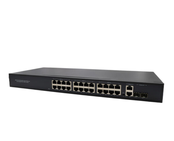 24 PORT POE+ 2 RJ45 & 2 SFP GIGABIT R/M SWITCH - 360W