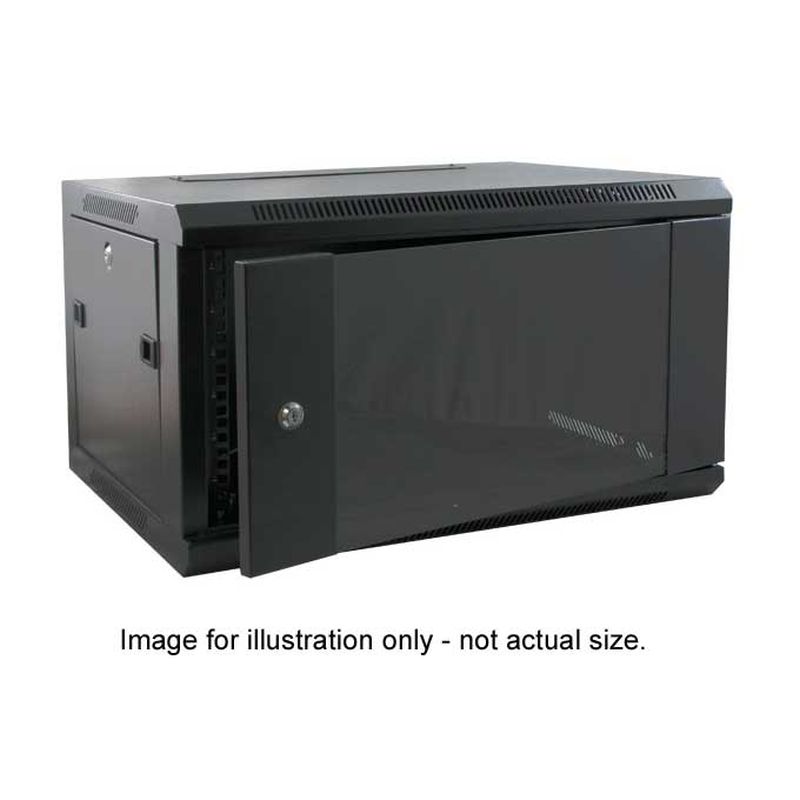 9U 19 Inch Wall Mounting Cabinet - 450mm Deep / Black 9U 19 Inch Wall Mounting Cabinet - 450mm Deep / Black