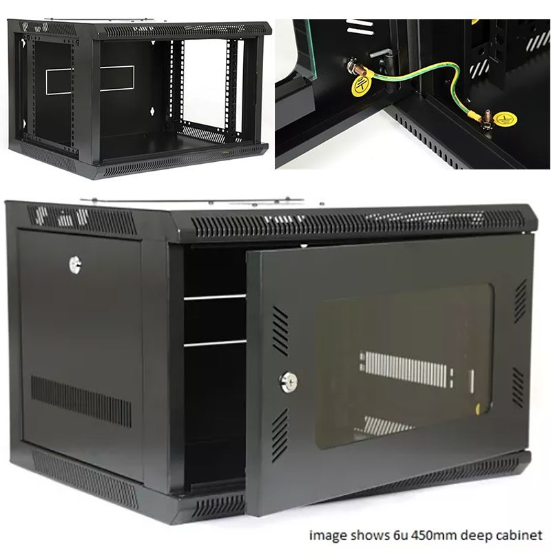 Combow 9U 19 Inch Cabinet (530W x 450D) - Glass Door Combow 9U 19 Inch Cabinet (530W x 450D) - Glass Door