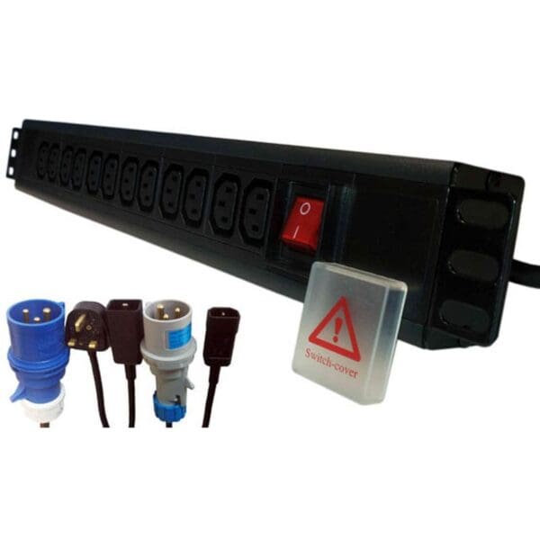 6 WAY 19 INCH RACK PDU IEC SKTS TO 13A PLUG - HORIZONTAL