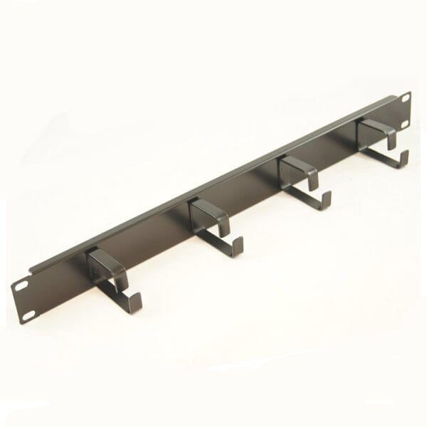 4 RING 19 INCH CABLE MANAGEMENT BAR - BLACK - 1U